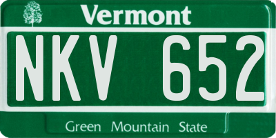 VT license plate NKV652