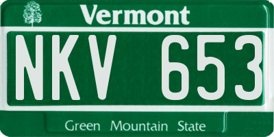 VT license plate NKV653