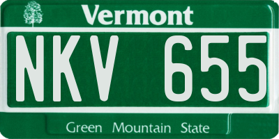 VT license plate NKV655