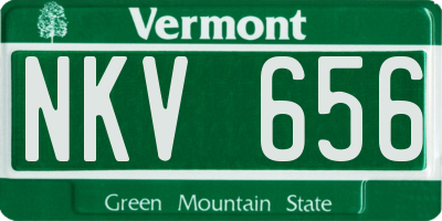 VT license plate NKV656