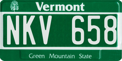 VT license plate NKV658