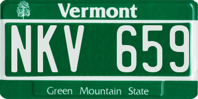 VT license plate NKV659
