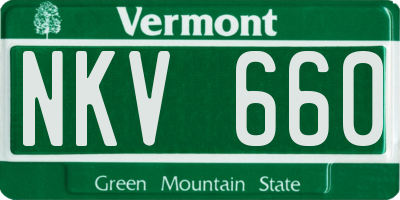 VT license plate NKV660