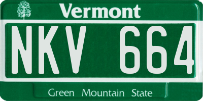 VT license plate NKV664