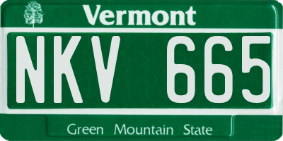VT license plate NKV665
