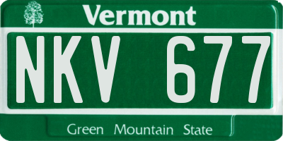 VT license plate NKV677