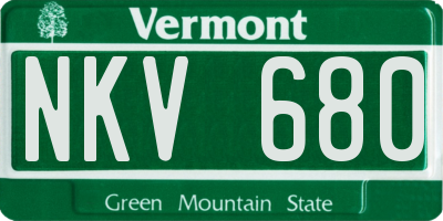 VT license plate NKV680