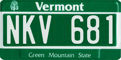 VT license plate NKV681