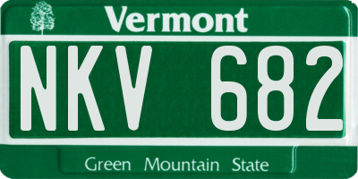 VT license plate NKV682
