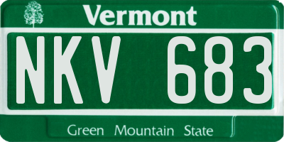 VT license plate NKV683