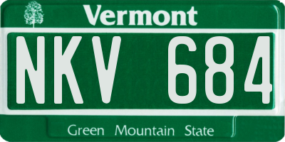 VT license plate NKV684