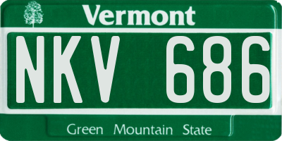 VT license plate NKV686