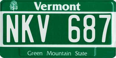 VT license plate NKV687