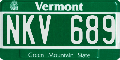 VT license plate NKV689