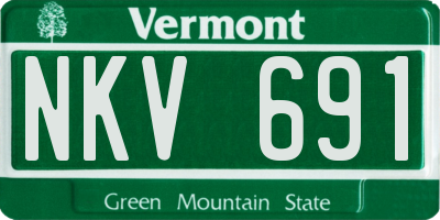 VT license plate NKV691