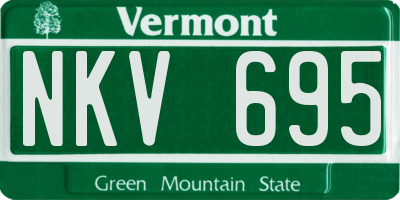 VT license plate NKV695