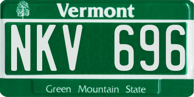 VT license plate NKV696