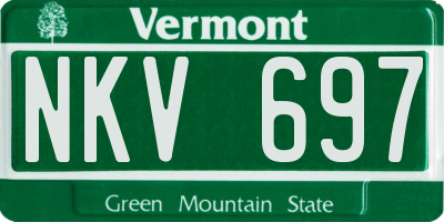 VT license plate NKV697
