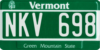 VT license plate NKV698