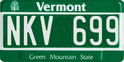 VT license plate NKV699
