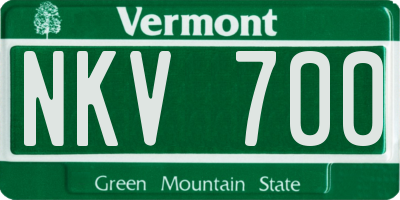 VT license plate NKV700