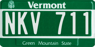 VT license plate NKV711