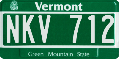 VT license plate NKV712