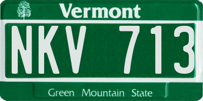 VT license plate NKV713