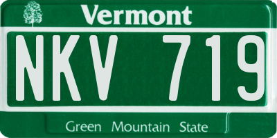 VT license plate NKV719