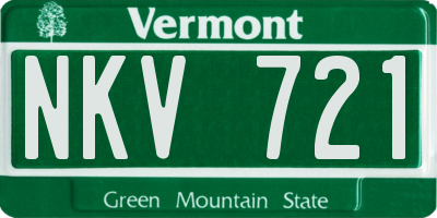 VT license plate NKV721