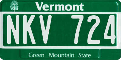 VT license plate NKV724