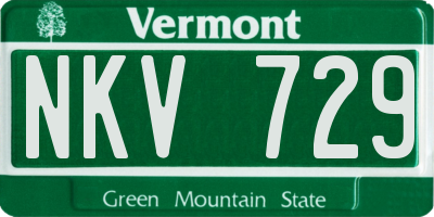 VT license plate NKV729