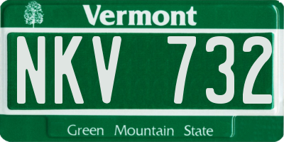 VT license plate NKV732