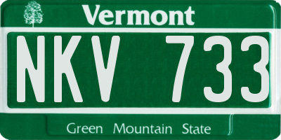 VT license plate NKV733