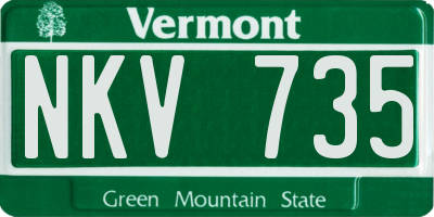 VT license plate NKV735