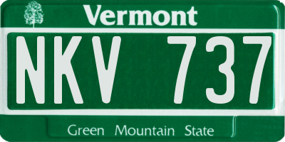 VT license plate NKV737