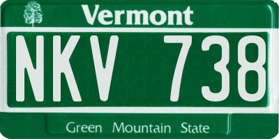 VT license plate NKV738