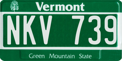 VT license plate NKV739