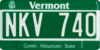 VT license plate NKV740