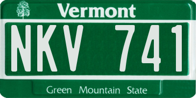 VT license plate NKV741