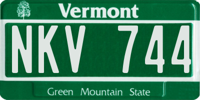 VT license plate NKV744