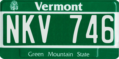 VT license plate NKV746