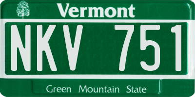 VT license plate NKV751