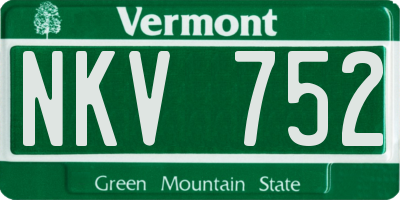 VT license plate NKV752