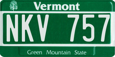 VT license plate NKV757