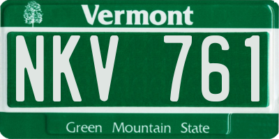 VT license plate NKV761