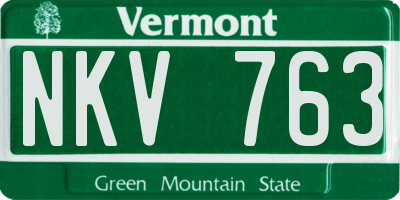 VT license plate NKV763