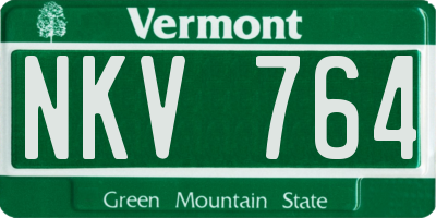VT license plate NKV764