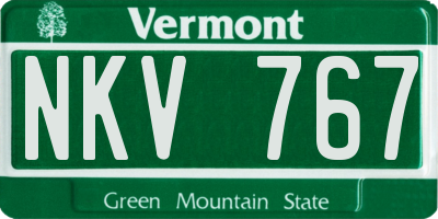 VT license plate NKV767