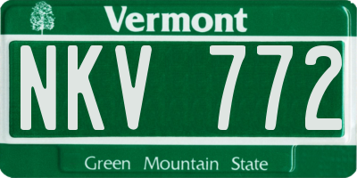 VT license plate NKV772